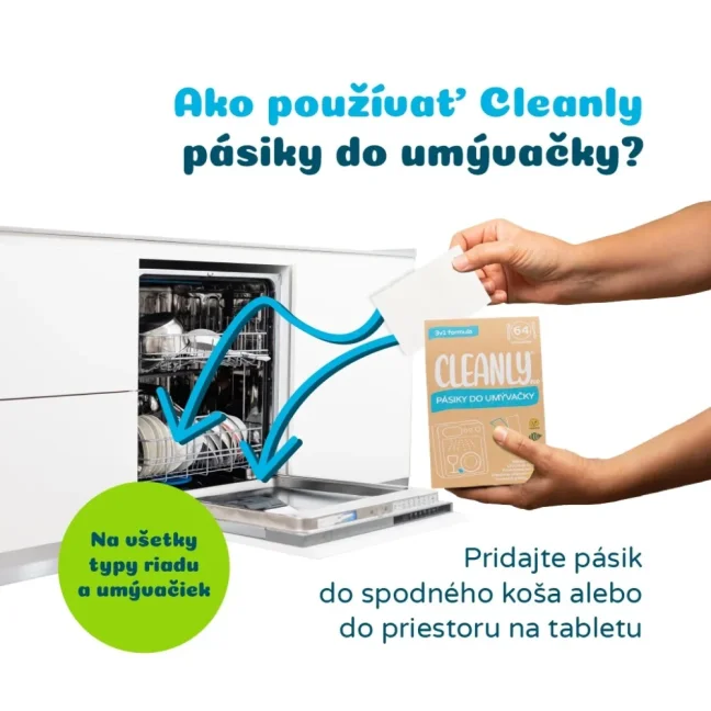CleanlyEco Pásiky do umývačky, 64 dávok