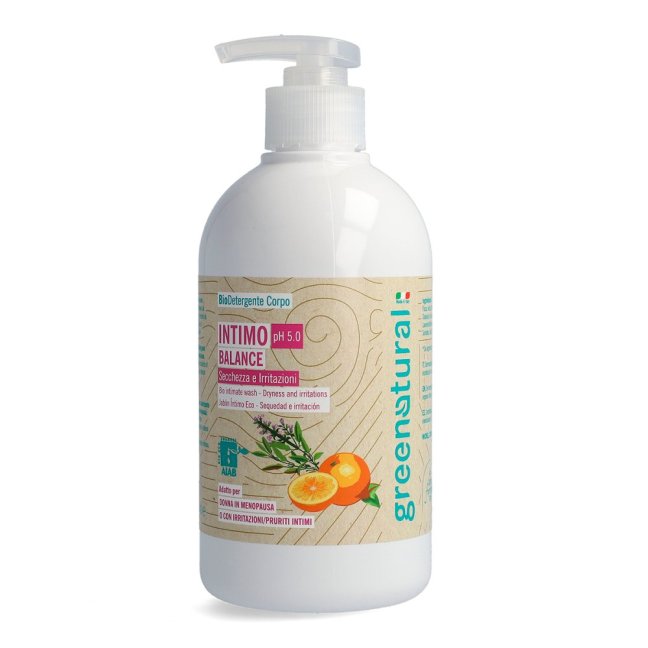 Greenatural Intímny umývací gél Balance pomaranč a šalvia pH 5,0 BIO 500 ml