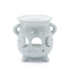 Kotlíková Aroma Lampa- Mesiac a Hviezdy - Biela