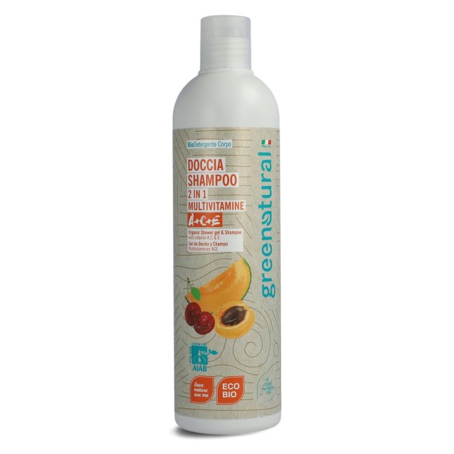 Greenatural Sprchový gél a šampón 2v1 s vitamínmi ACE BIO 400 ml