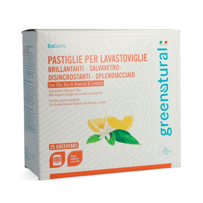 Greenatural Tablety do umývačky riadu pomaranč a citrón 50 ks