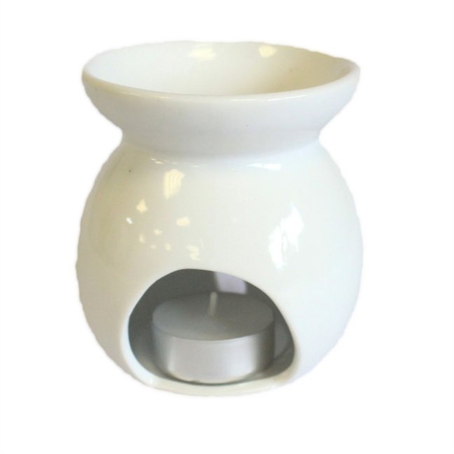 Veľká Klasická Biela Aroma Lampa - Výrez Stromu