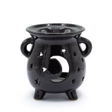 Kotlíková Aroma Lampa - Mesiac a Hviezdy - Čierna