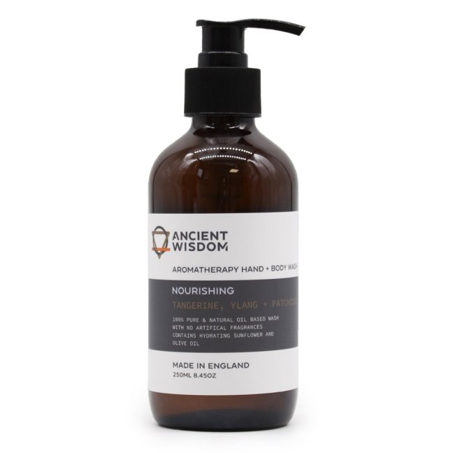 Ancient Wisdom Sprchový gél na Ruky a Telo Aromaterapeutický  - Tangerínka, Ylang & Pačuli 250ml