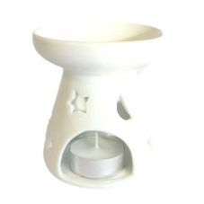 Veľká Klasická Biela Aroma Lampa - Mesiac & Hviezdy