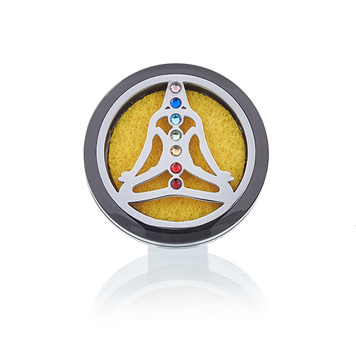 Difuzér do auta - Pewter Yoga Chakra - 30mm