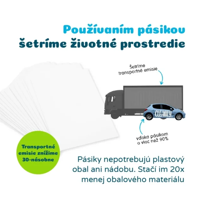 CleanlyEco Pásiky do umývačky, 64 dávok