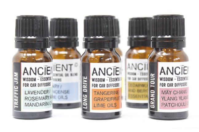 Ancient Wisdom Zmes Esenciálnych olejov pre Aroma Difuzéry do Auta - Pokojná Cesta 10ml