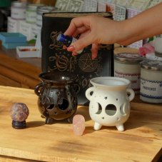 Kotlíková Aroma Lampa- Mesiac a Hviezdy - Biela
