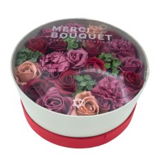Mydlové kvety Okrúhly Box - Vintage Ruže