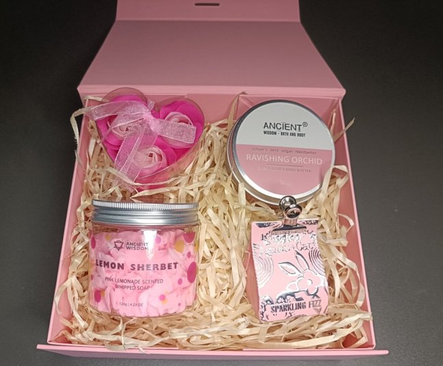 Darčekový balíček Care - malý ružový